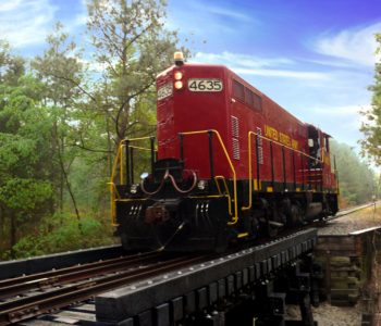 Train over bridge